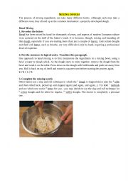 English Worksheet: Mixing Dough
