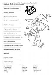 English Worksheet: Halloween vocabulary