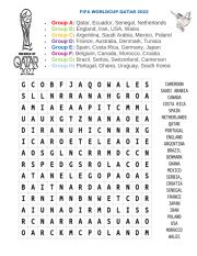 FIFA WORLDCUP 2022 WORDSEARCH