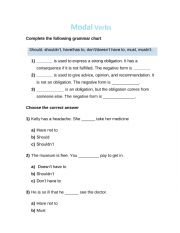 English Worksheet: Modal verbs 