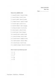 English Worksheet: stress