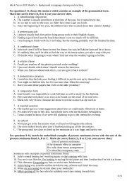 English Worksheet: Mock Test Tkt