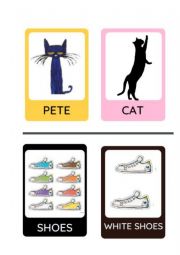 Pete the cat - I love my white shoes - FLASHCARDS