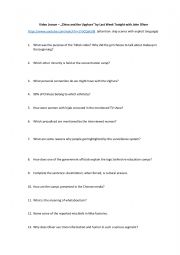 English Worksheet: China and the Uighurs - Video Lesson Plan 