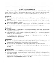 English Worksheet: 4 Popular Weight Loss Diets Reading Activity