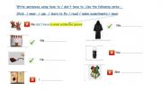 English Worksheet: Harry Potter equipment: express obligation