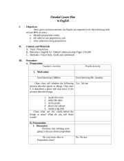 English Worksheet: lesson plan for studing english teaching