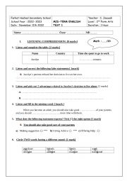 First Mid-Term Test 