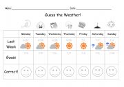 English Worksheet: Guess The Weather Next Week