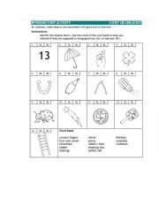 English Worksheet: LUCKY or UNLUCKY