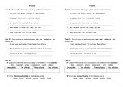 English worksheet: practice