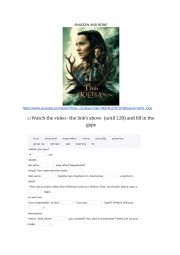 English Worksheet: Shadow and bone 
