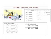 Parts of the house + prepositions in on under