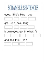 Scramble sentences