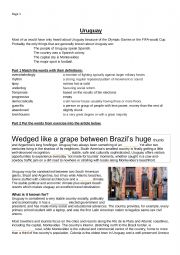 English Worksheet: Uruguay and the Worlds poorest president