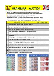 GRAMMAR AUCTION CONDITIONALS