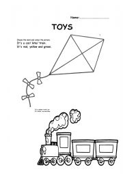 Toys train kite