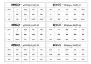 English Worksheet: Bingo - minimal pairs