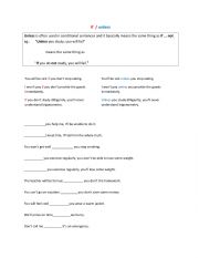 English Worksheet: if /unless