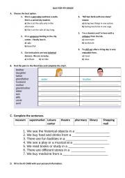 English Worksheet: QUIZ 