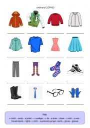 Clothes - ESL worksheet by mjouanne