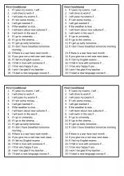 English Worksheet: First Conditional
