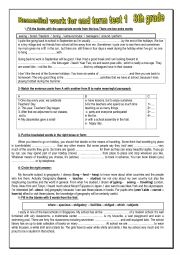 English Worksheet: remedial work