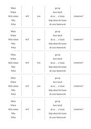 English Worksheet: Future Simple questions