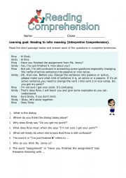 English worksheet: Checking Understanding 