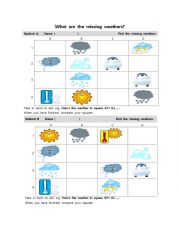 English Worksheet: weather information gap