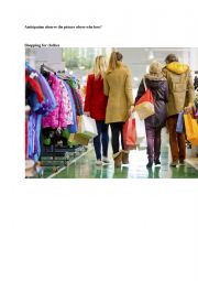 English Worksheet: shopping for clothes