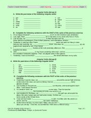 English Worksheet: irregular verbs group 1