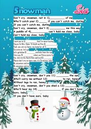 English Worksheet: Snowman by Sia