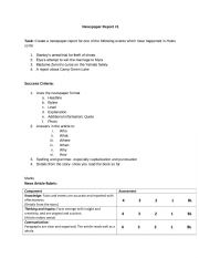 English Worksheet: Holes Novel Study- Newspaper Report 