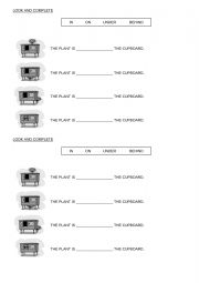 English Worksheet: Where is the plant?