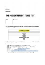 Present  perfect test