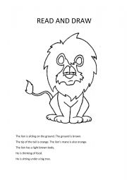 English Worksheet: Read and draw