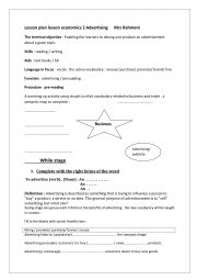 eco lesson advertising lesson plan