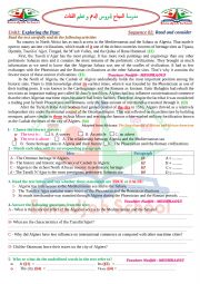 English Worksheet: Reading and writing Algerian�s Heritage Sites