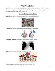 War Vocabulary