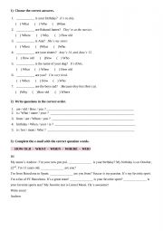 English Worksheet: Question Words 