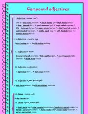 English Worksheet: COMPOUND ADJECTIVES1