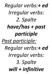 English tenses overview - cards + scaffold