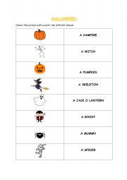 English Worksheet: Halloween