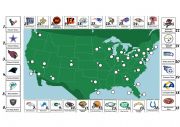 English Worksheet: NFL Map Quiz