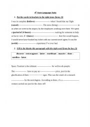 4th form language tasks