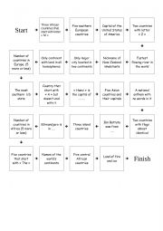 English Worksheet: Geo-Challenge 1