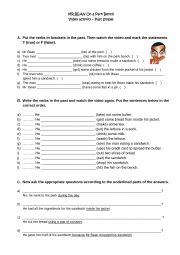 Mr Bean On a Park Bench worksheet