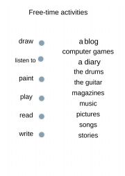 English Worksheet: free time activities 