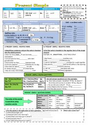 simple present forms